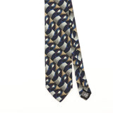 Front Detail of Vintage 1990's Puritan Geometric Patterned Tie