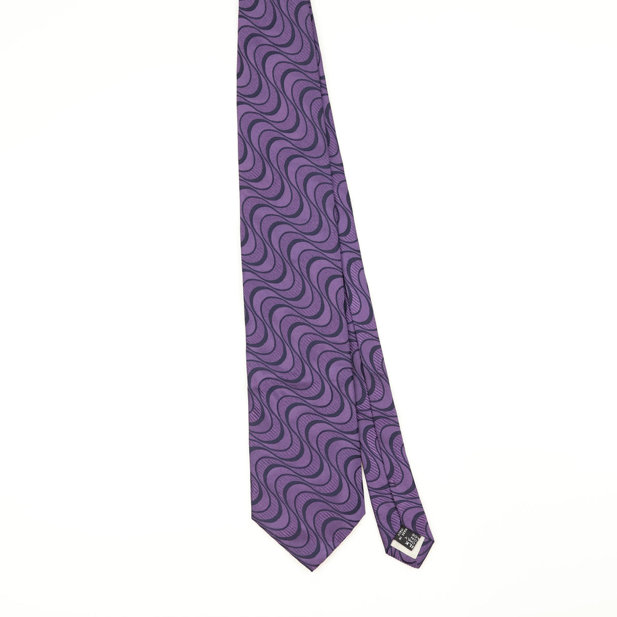 Front Front of Vintage 1990's Vitaliano Pancaldi Waves Geometric Patterned Tie
