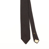 Front Detail of Vintage 1980's Don Loper Striped Patterned Tie