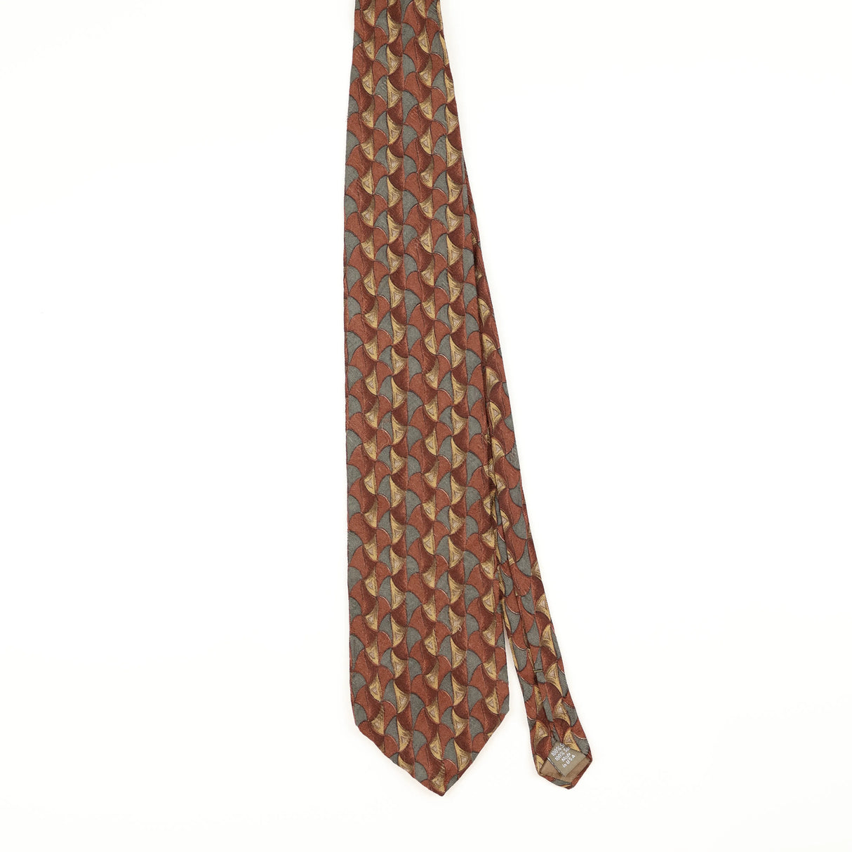 Front of Vintage 1990's Calvin Klein Geometric Patterned Tie