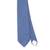 Front Front Detail of Vintage 1980's Sears Polka Dot Patterned Tie