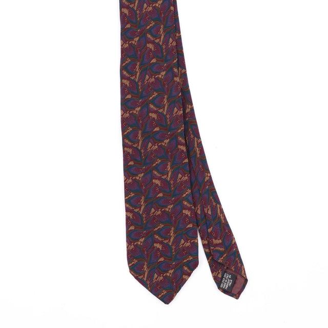 Front Front Detail of Vintage 1990's Tie Rack Charleston Abstract Patterned Tie