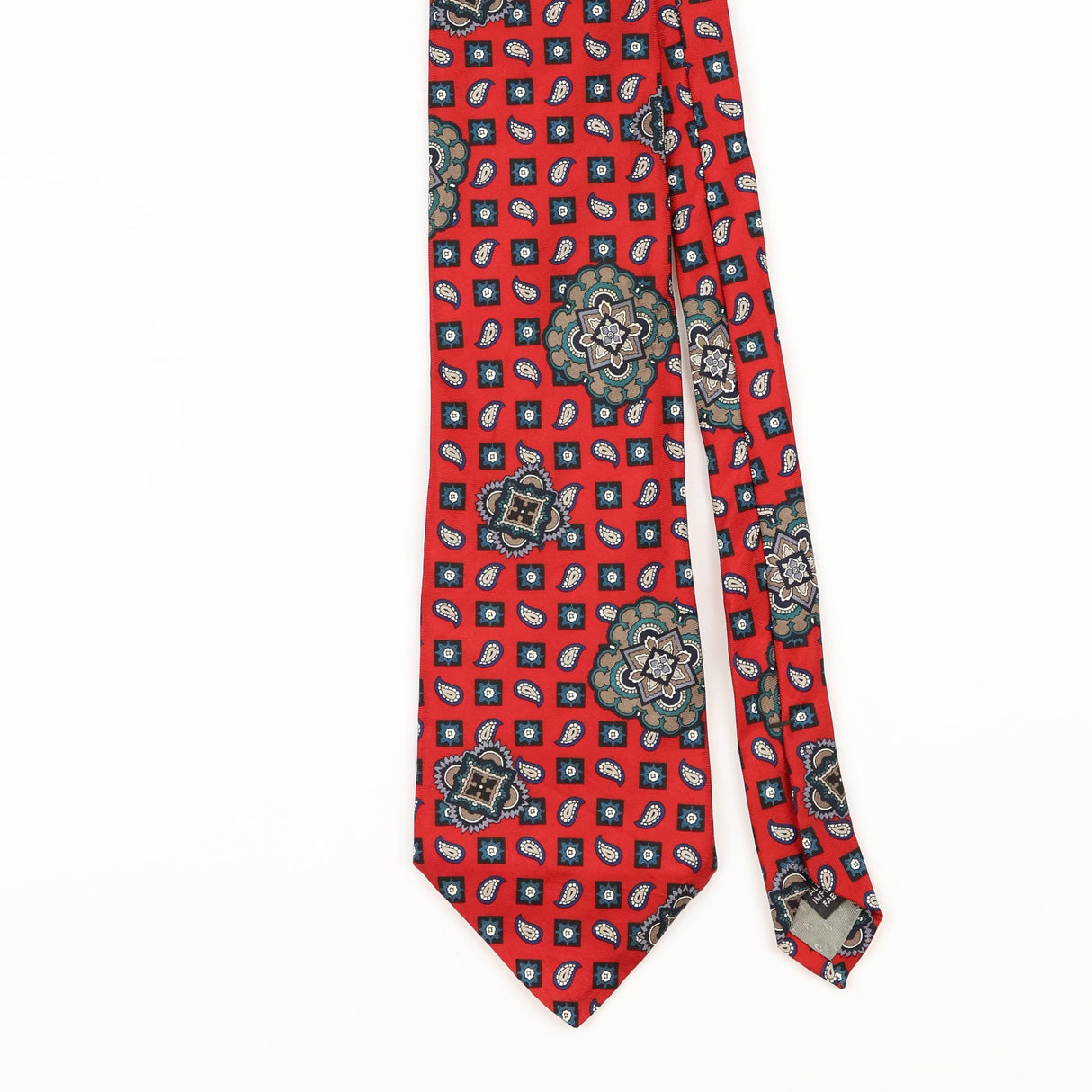 Front Detail of Vintage 1990's Stafford Geometric Patterned Tie