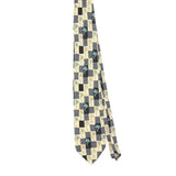 Front Front of Vintage 1990's Croft & Barrow Flowers Geometric Patterned Tie