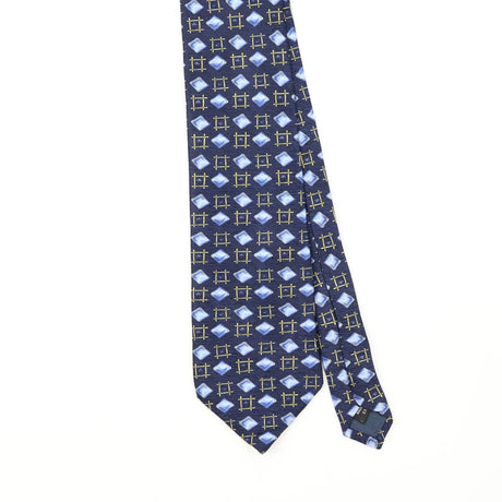 Front Front Detail of Vintage 1990's Pierre Cardin Geometric Patterned Tie