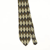 Front Front Detail of Vintage 1990's Mulberry Geometric Patterned Tie
