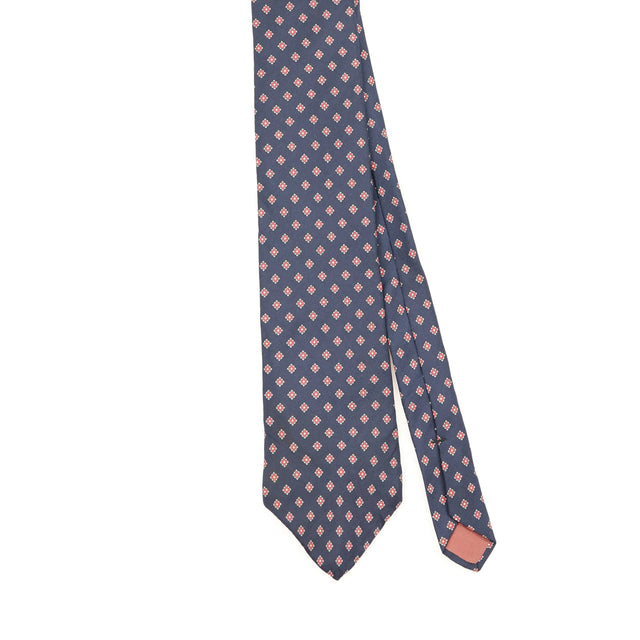 Front Front Detail of Vintage 1980's Yves Saint Laurent Diamonds Geometric Patterned Tie
