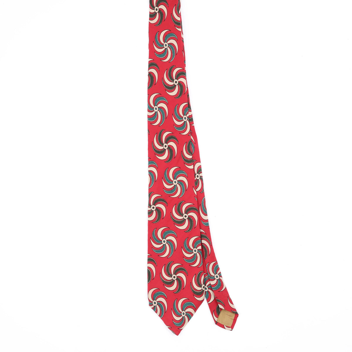 Front Front of Vintage 1990's Perry Ellis Swirl Geometric Patterned Tie