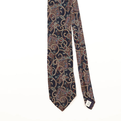 Front Detail of Vintage 1990's Izod Paisley Patterned Tie