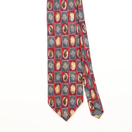 Front Detail of Vintage 1990's Geometric Patterned Tie