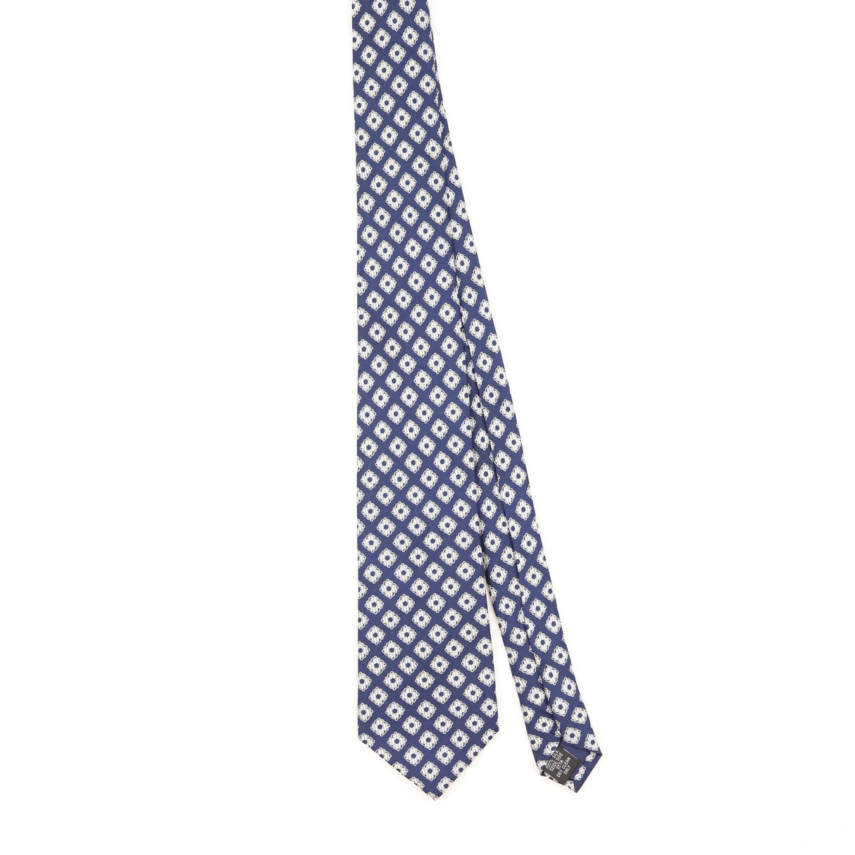 Front of Vintage Hawes & Curtis Geometric Patterned Tie