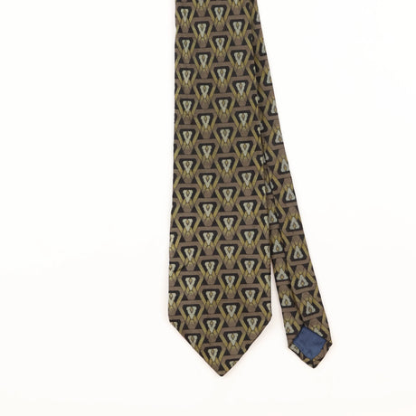 Front Detail of Vintage 1990's Geometric Patterned Tie