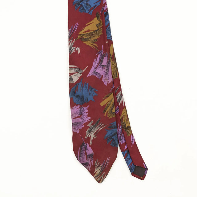 Front Front Detail of Vintage 1990's Abstract Patterned Tie