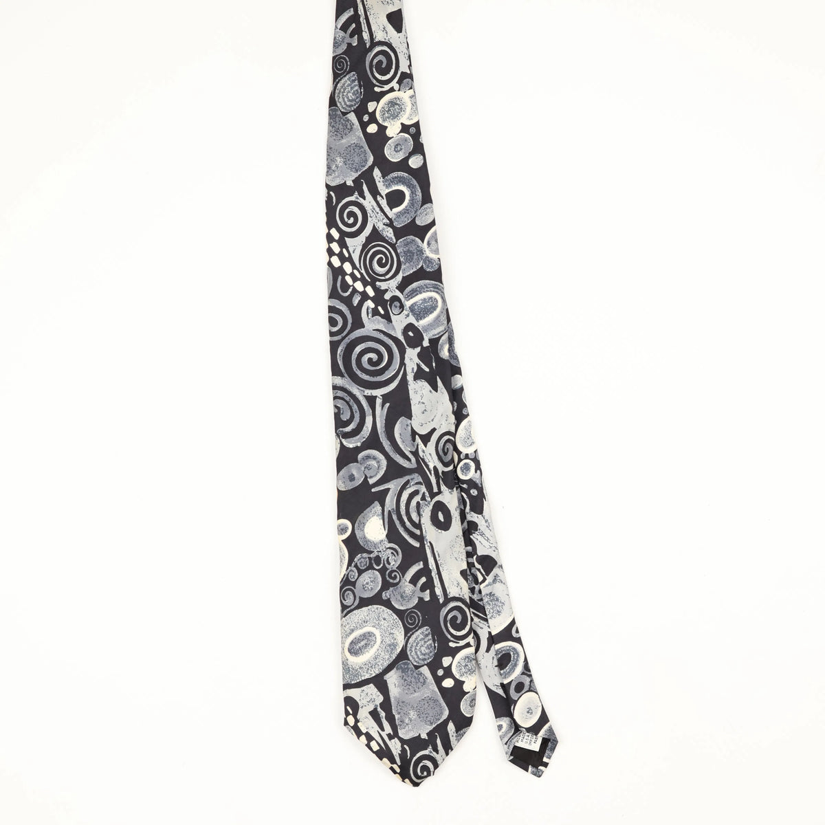 Front Front of Vintage 1990's J.T. Beckett Swirls Abstract Patterned Tie