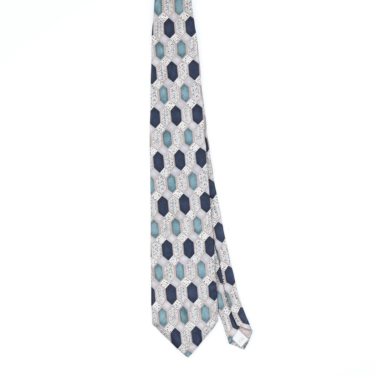 Front Front of Vintage 1990's Pierre Cardin Hexagon Geometric Patterned Tie