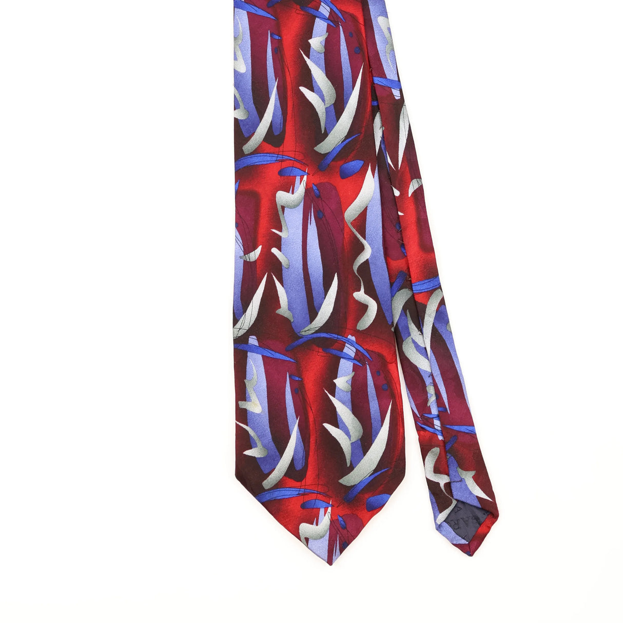 Front Detail of Vintage 1990's Jerry Garcia Wetlands Abstract Patterned Tie