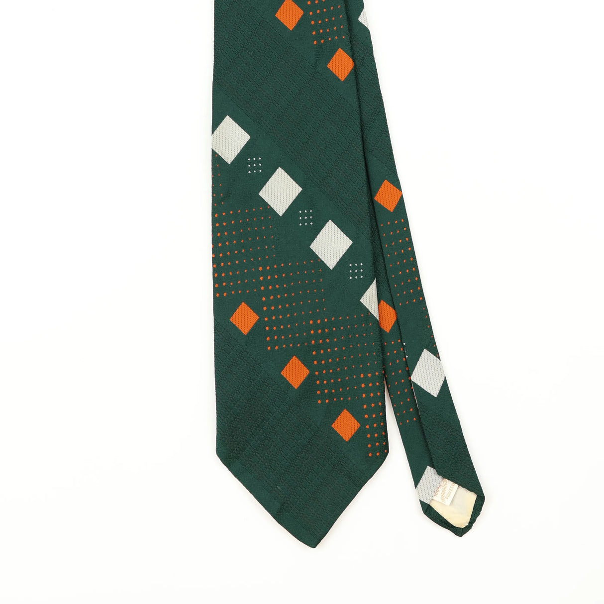 Front Detail of Vintage 1980's Geometric Patterned Tie