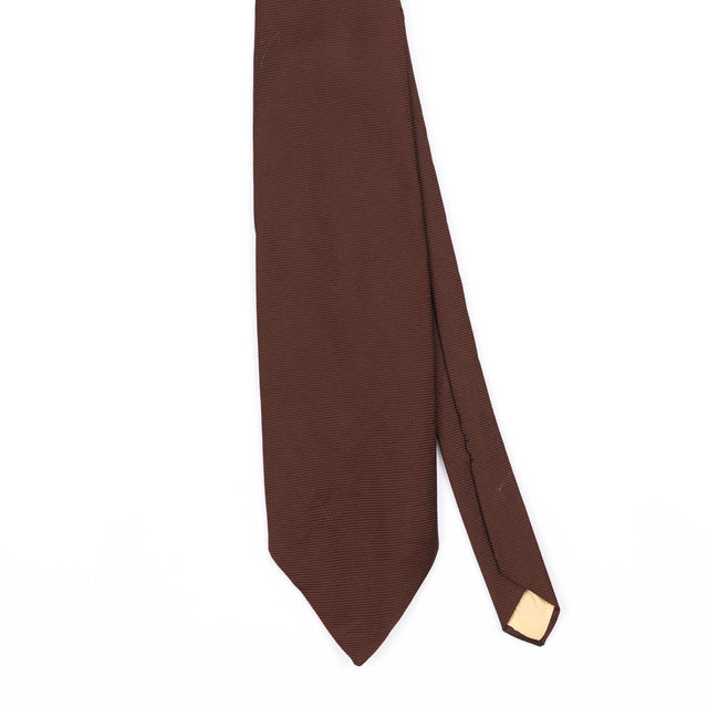 Front Front Detail of Vintage 1980's Plain Patterned Tie