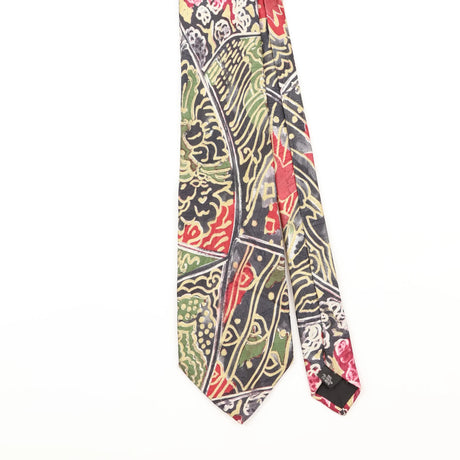 Front Detail of Vintage Abstract Patterned Tie