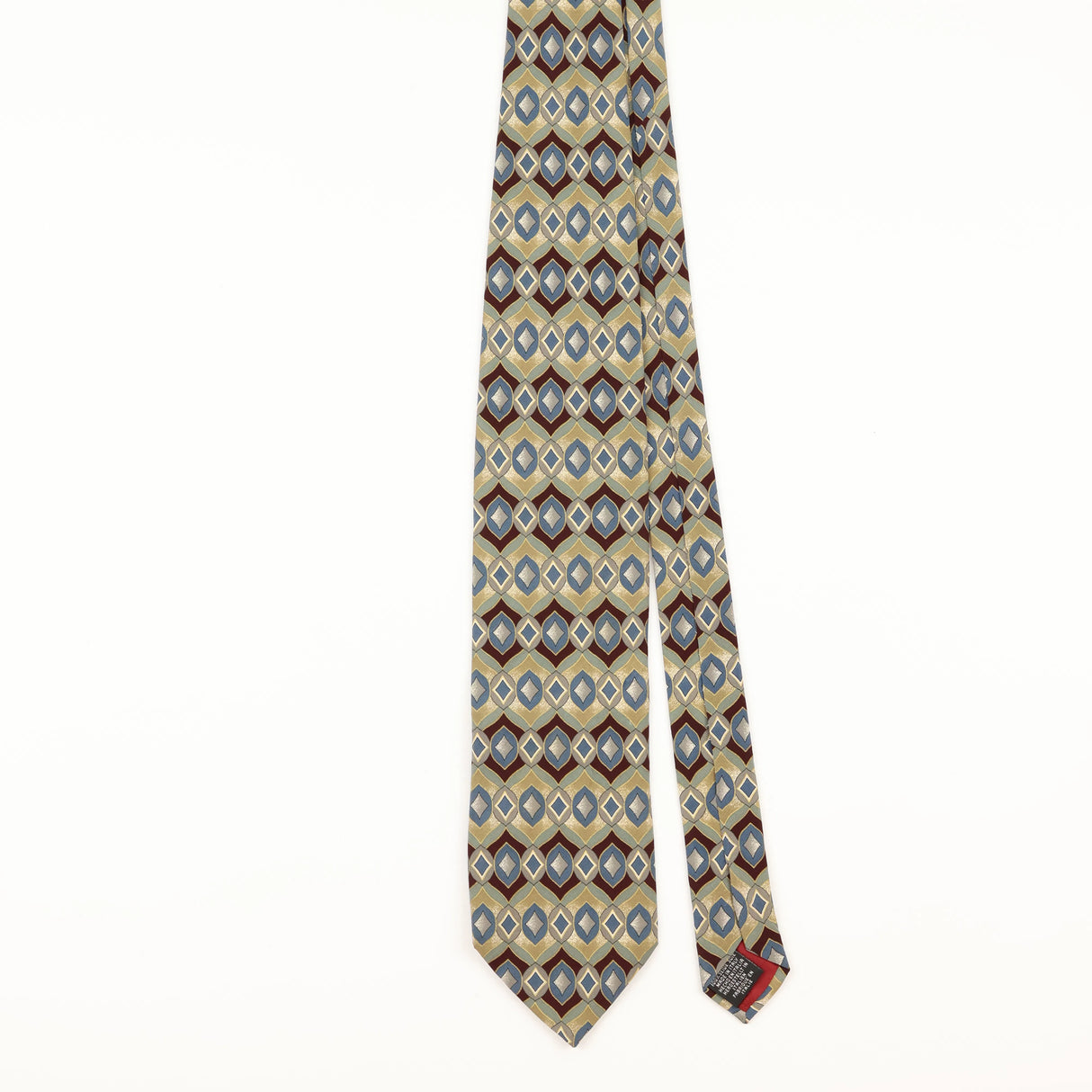 Front of Vintage 1990's Tie Rack Charleston Geometric Patterned Tie