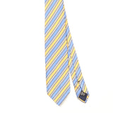 Front Front Detail of Vintage 1990's Ermenegildo Zegna Striped Patterned Tie