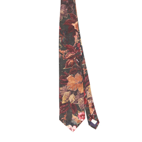 Front Front of Vintage 1990's Floral Patterned Tie