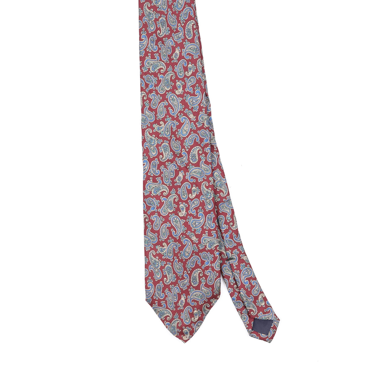 Front Front Detail of Vintage 1990's Paisley Patterned Tie