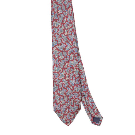 Front Front Detail of Vintage 1990's Paisley Patterned Tie