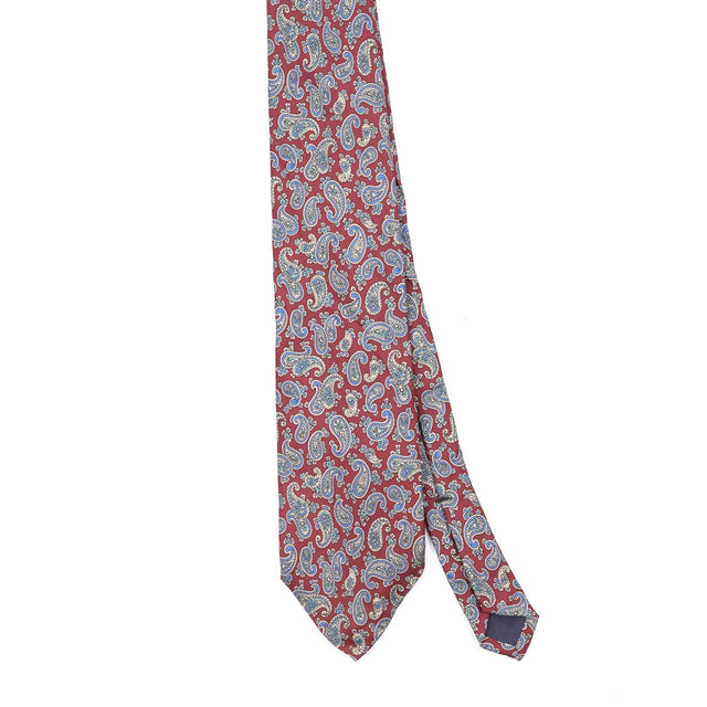 Front Front Detail of Vintage 1990's Paisley Patterned Tie