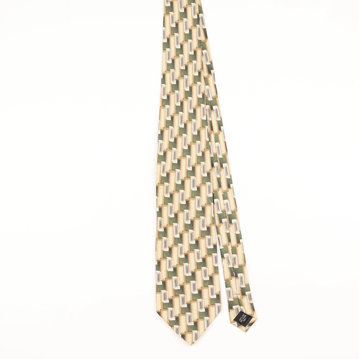 Front of Vintage 2000's Pierre Cardin Geometric Patterned Tie