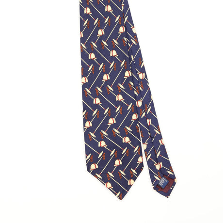 Front Front Detail of Vintage 1990's Ralph Lauren Polo Geometric Patterned Tie