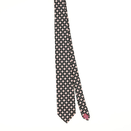 Front of Vintage 1980's Geometric Patterned Tie