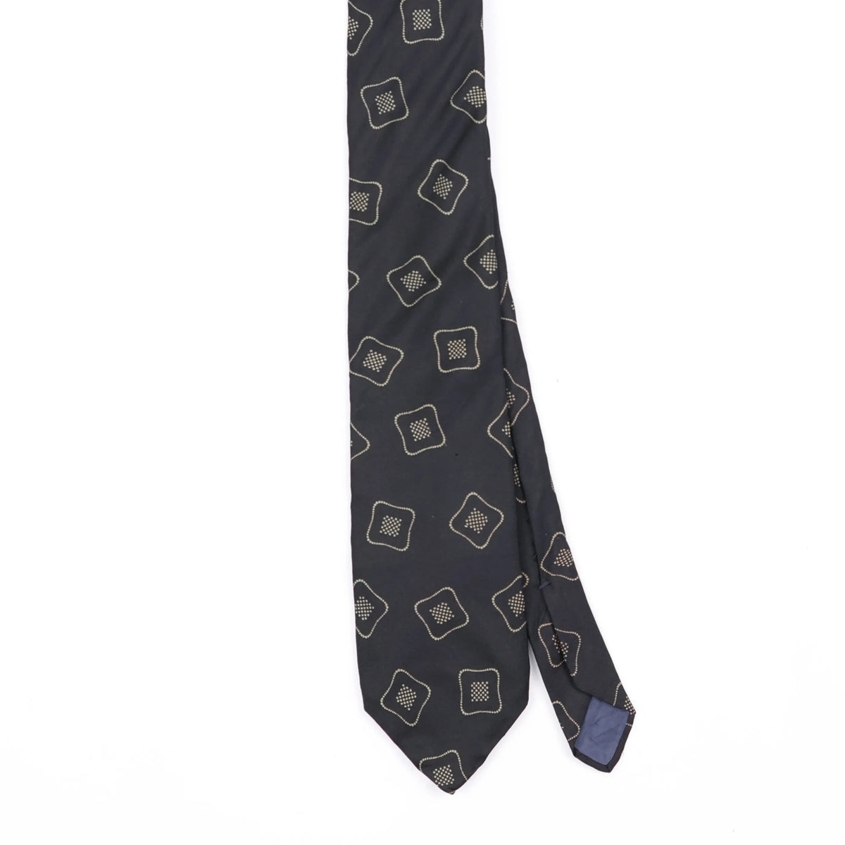 Front Front Detail of Vintage 1990's Geometric Patterned Tie