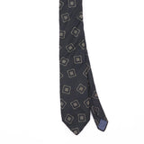Front Front Detail of Vintage 1990's Geometric Patterned Tie