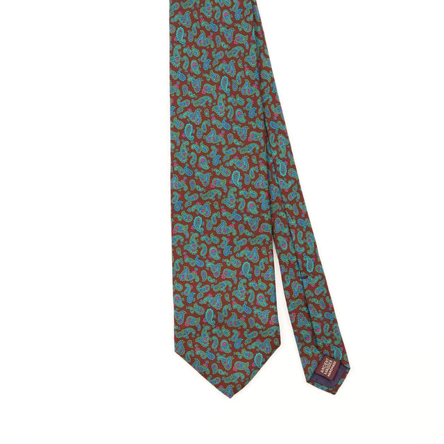 Front Detail of Vintage 1990's Paisley Patterned Tie