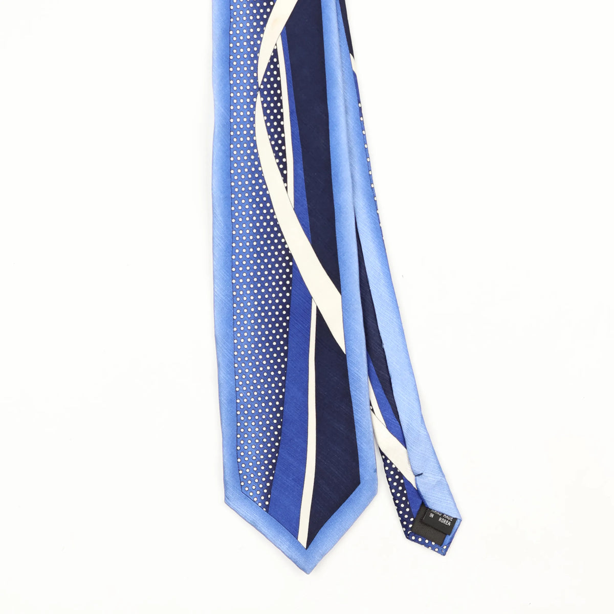 Front Front Detail of Vintage 1990's Waves Abstract Patterned Tie