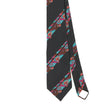 Front Detail of Vintage 1990's Lanvin Striped Patterned Tie