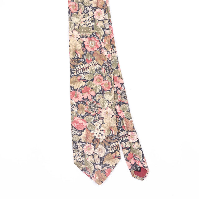 Front Front Detail of Vintage 1990's Tango Floral Patterned Tie