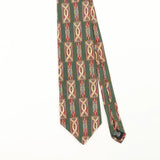 Front Detail of Vintage 1990's Bill Blass Geometric Patterned Tie