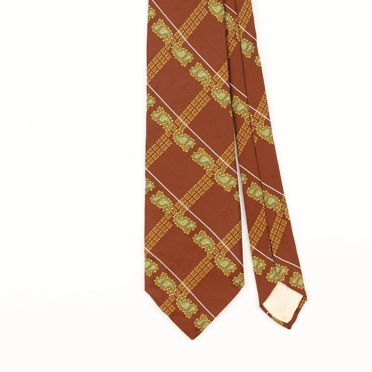 Front Detail of Vintage 1980's Abstract Patterned Tie