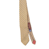 Front Front Detail of Vintage 1980's Ralph Lauren Foulard Geometric Patterned Tie