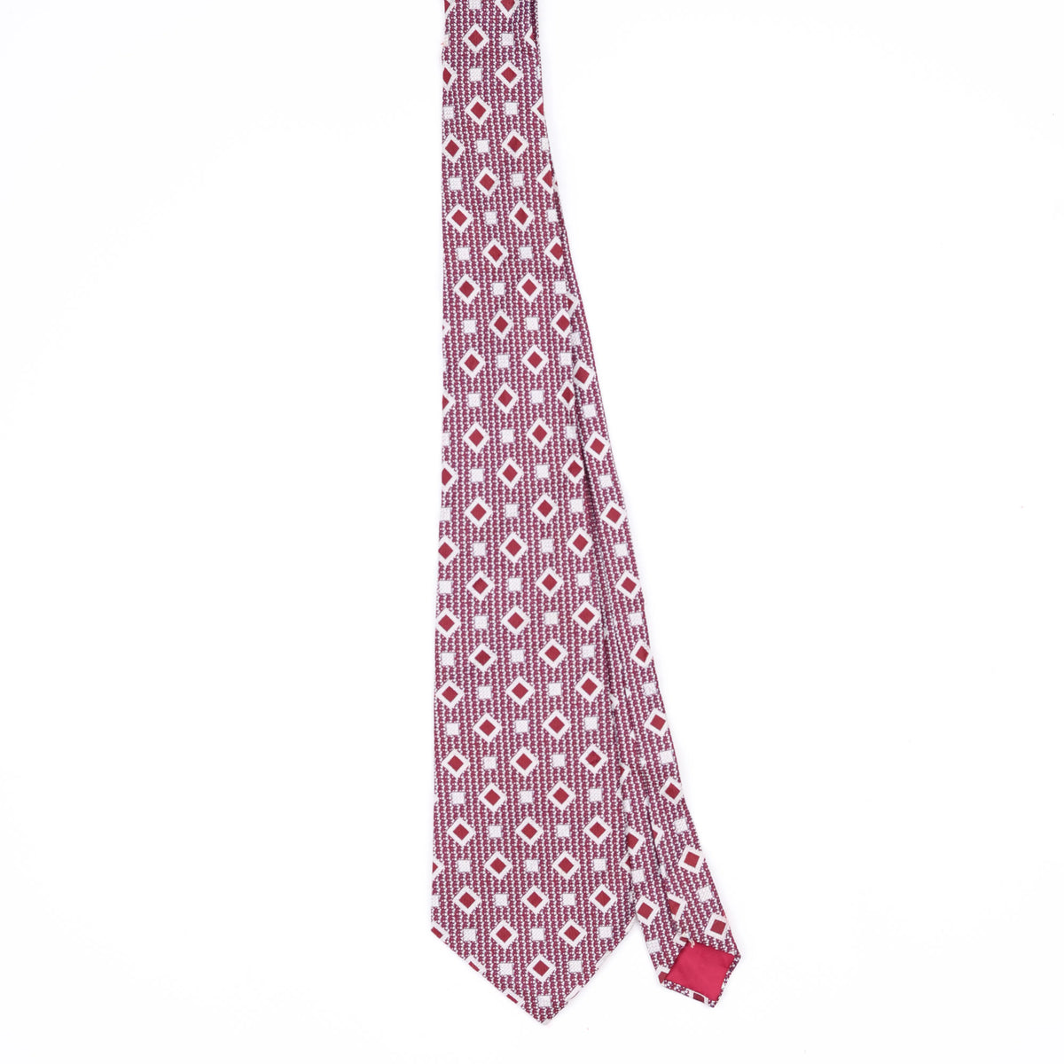 Front Front of Vintage 1980's Diamonds Geometric Patterned Tie