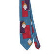 Front Front Detail of Vintage 1990's John Henry Geometric Patterned Tie