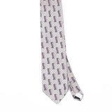 Front Front Detail of Vintage 1990's Geometric Patterned Tie