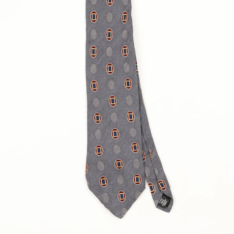 Front Front Detail of Vintage 1990's Geometric Patterned Tie