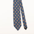 Front Detail of Vintage 1990's Olive Geometric Patterned Tie