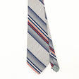 Front Front Detail of Vintage 1980's Striped Patterned Tie