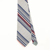 Front Front Detail of Vintage 1980's Striped Patterned Tie