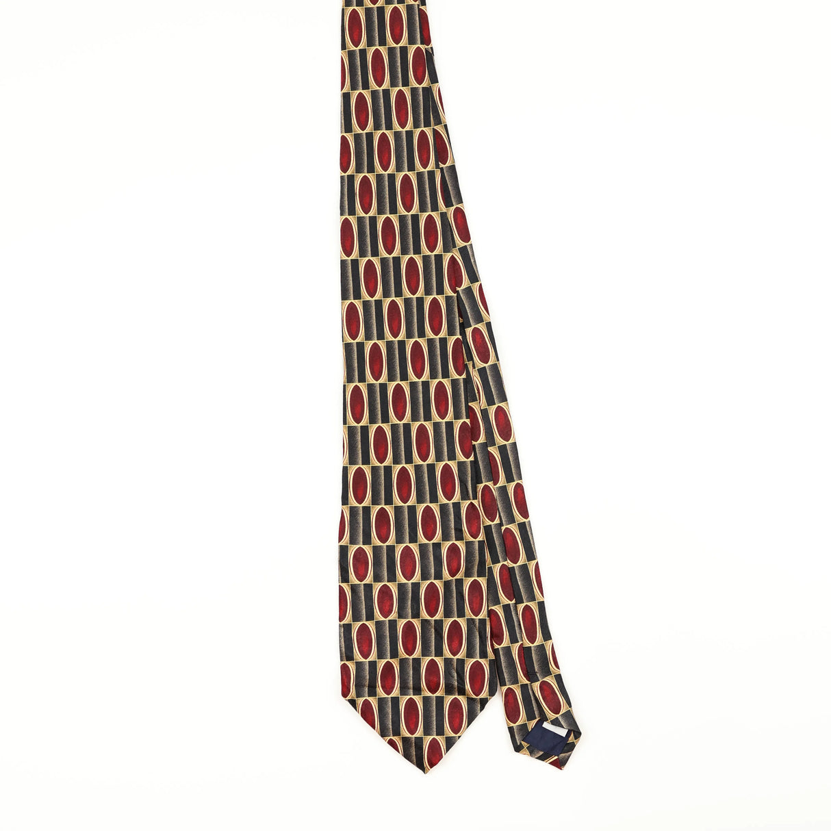Front of Vintage 1990's Pierre Cardin Geometric Patterned Tie