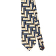 Front Detail of Vintage 1990's Zylos Geometric Patterned Tie